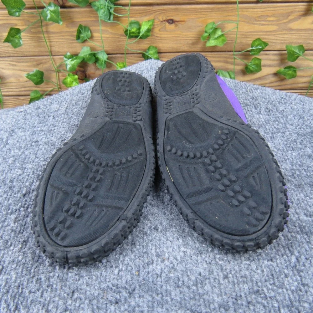 Water Sock Women 9‎ Purple Blue Textile Slip-On Aqua Shoes Lightweight